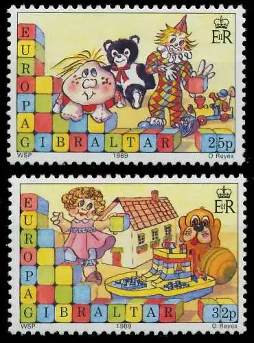 GIBRALTAR 1989 Nr 563-564 postfrisch S1F98BA