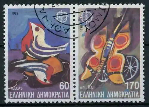 GRIECHENLAND 1989 Nr 1721A-1722A gestempelt WAAGR PAAR 5CEE2A
