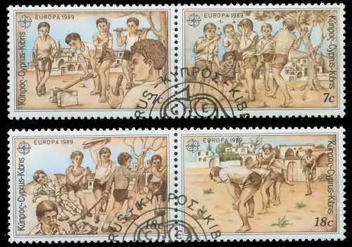 ZYPERN 1989 Nr 715-718 gestempelt WAAGR PAAR 5CF15A