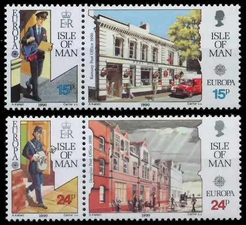 ISLE OF MAN 1990 Nr 427-430 postfrisch WAAGR PAAR S1FD70E