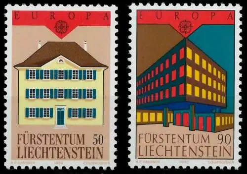 LIECHTENSTEIN 1990 Nr 984-985 postfrisch S1FD78E