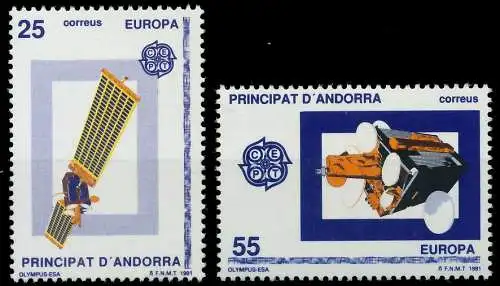 ANDORRA SPANISCHE POST 1990-2000 Nr 221-222 postfrisch S20127E