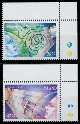 ISLAND 1991 Nr 742-743 postfrisch ECKE-ORE 5D3216