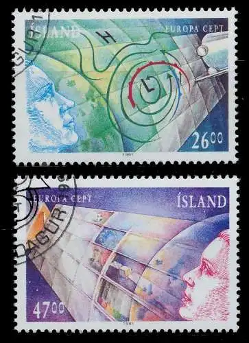 ISLAND 1991 Nr 742-743 gestempelt 5D321E