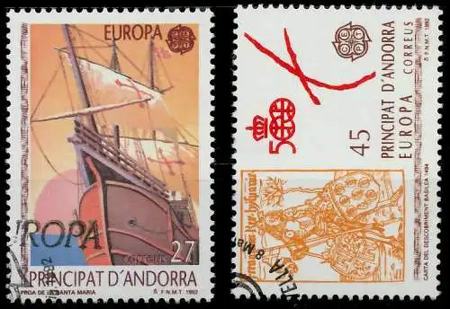 ANDORRA SPANISCHE POST 1990-2000 Nr 226-227 gestempelt 5D8D92