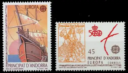 ANDORRA SPANISCHE POST 1990-2000 Nr 226-227 postfrisch S206FE2