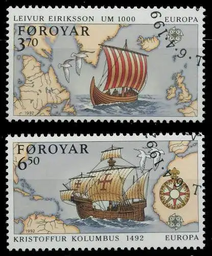 FÄRÖER 1992 Nr 231-232 gestempelt 5D8E56