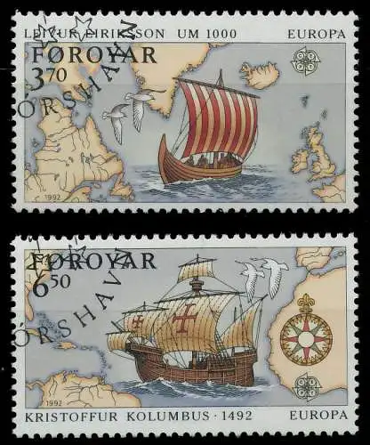 FÄRÖER 1992 Nr 231-232 gestempelt 5D8E52