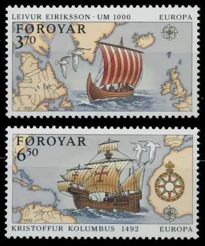 FÄRÖER 1992 Nr 231-232 postfrisch S2070AA