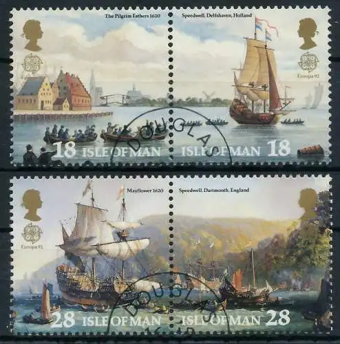 ISLE OF MAN 1992 Nr 503-506 gestempelt WAAGR PAAR 5D9046