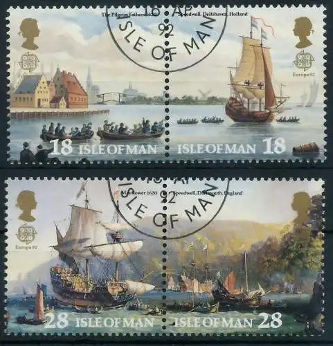 ISLE OF MAN 1992 Nr 503-506 gestempelt WAAGR PAAR 5D904E