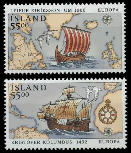 ISLAND 1992 Nr 762-763 postfrisch S20733A