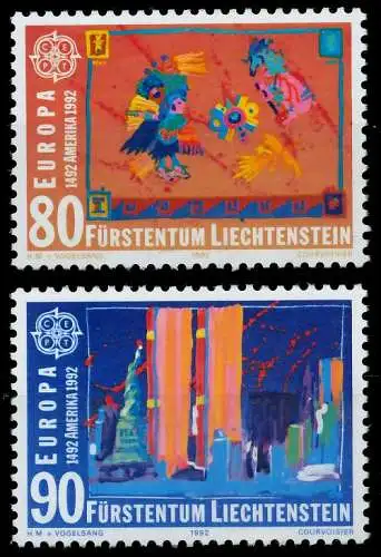 LIECHTENSTEIN 1992 Nr 1033-1034 postfrisch S207402