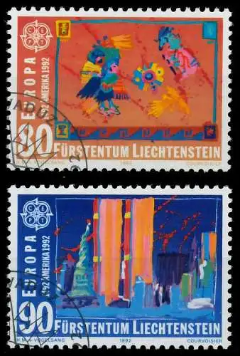 LIECHTENSTEIN 1992 Nr 1033-1034 gestempelt 5D91AE