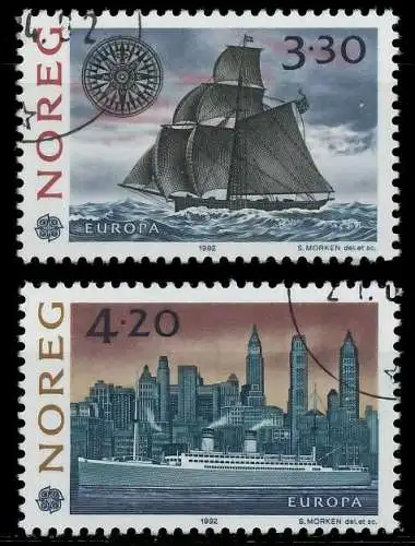 NORWEGEN 1992 Nr 1096-1097 gestempelt 5D9296