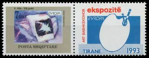 ALBANIEN 1993 Nr 2530Zfr postfrisch WAAGR PAAR 5DAE6A