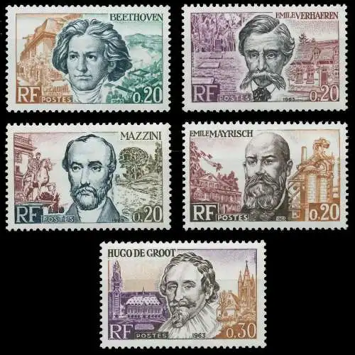 FRANKREICH 1963 Nr 1432-1436 postfrisch S20E0BE