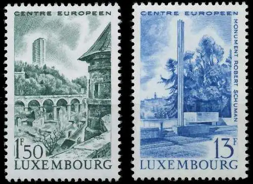 LUXEMBURG 1966 Nr 738-739 postfrisch S20E2FA