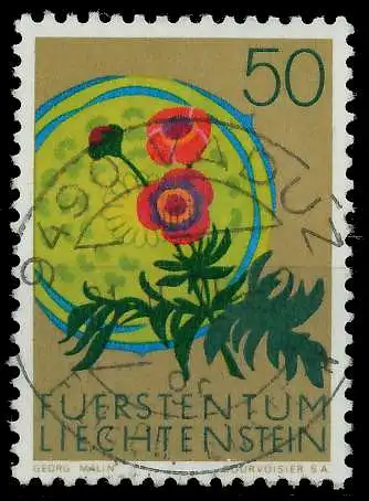 LIECHTENSTEIN 1970 Nr 523 zentrisch gestempelt 5E714E