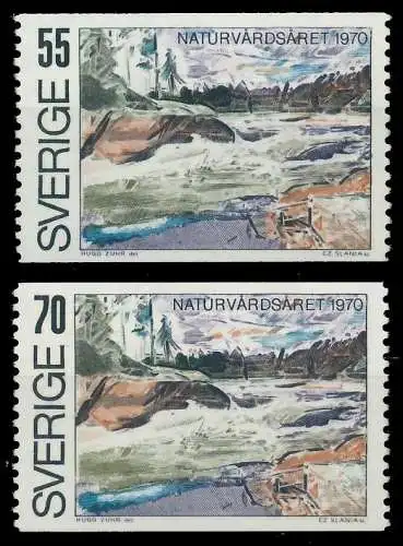 SCHWEDEN 1970 Nr 674-675 postfrisch S216C96