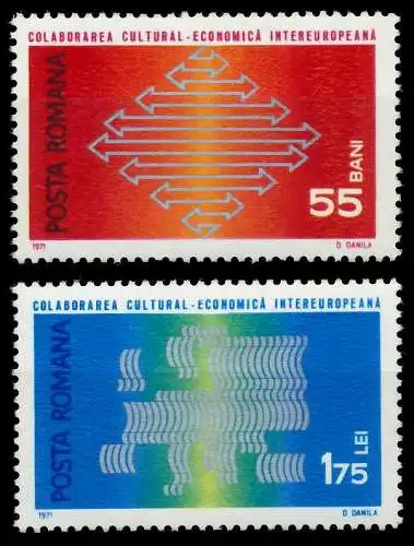 RUMÄNIEN 1971 Nr 2833-2834 postfrisch S216D3A