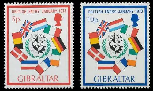 GIBRALTAR 1973 Nr 297-298 postfrisch S21BE76