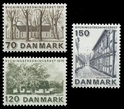 DÄNEMARK 1975 Nr 592-594 postfrisch S21C12E