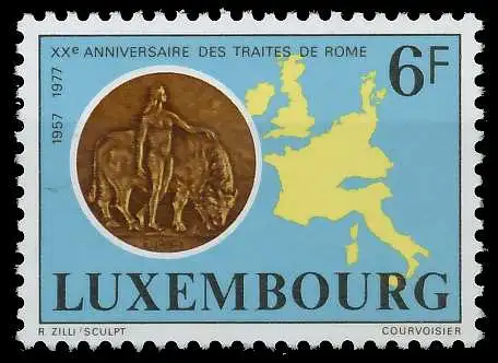 LUXEMBURG 1977 Nr 956 postfrisch S21FEDE