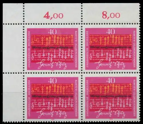 BRD BUND 1972 Nr 741 postfrisch VIERERBLOCK ECKE-OLI 5F5F8A