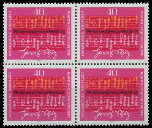 BRD BUND 1972 Nr 741 postfrisch VIERERBLOCK S2279AE