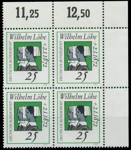 BRD BUND 1972 Nr 710 postfrisch VIERERBLOCK ECKE-ORE 5FA832