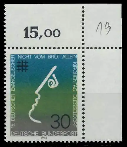 BRD BUND 1973 Nr 772 postfrisch ECKE-ORE 5FA91A