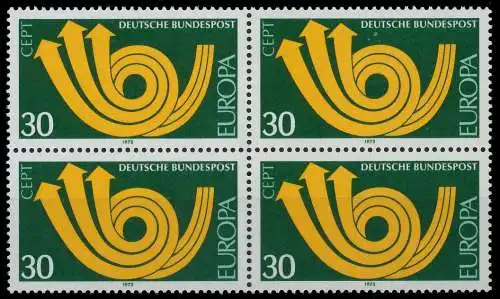 BRD BUND 1973 Nr 768 postfrisch VIERERBLOCK S22EACA