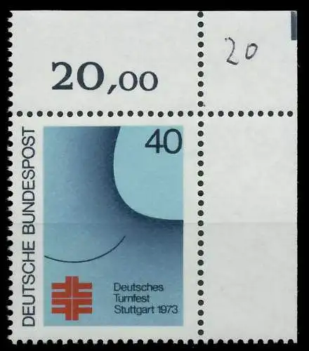 BRD BUND 1973 Nr 763 postfrisch ECKE-ORE 5FA9A6