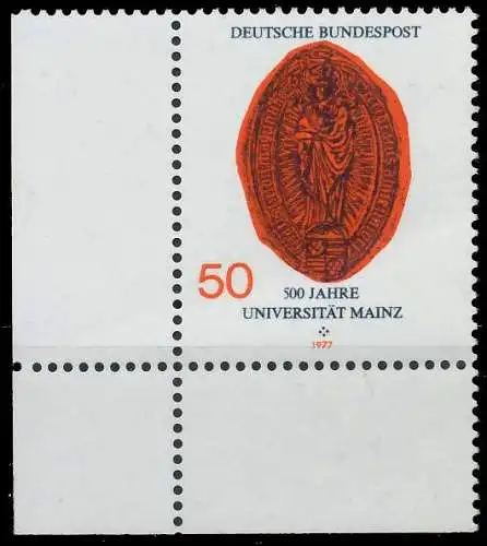 BRD BUND 1977 Nr 938 postfrisch ECKE-ULI 600496