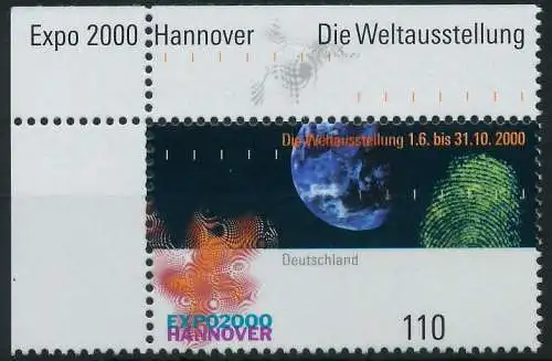 BRD BUND 2000 Nr 2130 postfrisch ECKE-OLI 60EA02