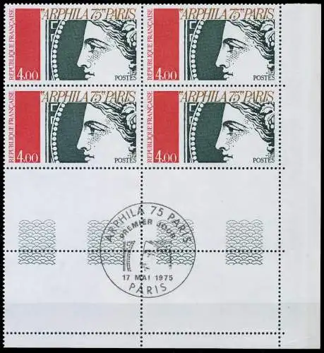 FRANKREICH 1975 Nr 1919L postfrisch VIERERBLOCK 61EDC2