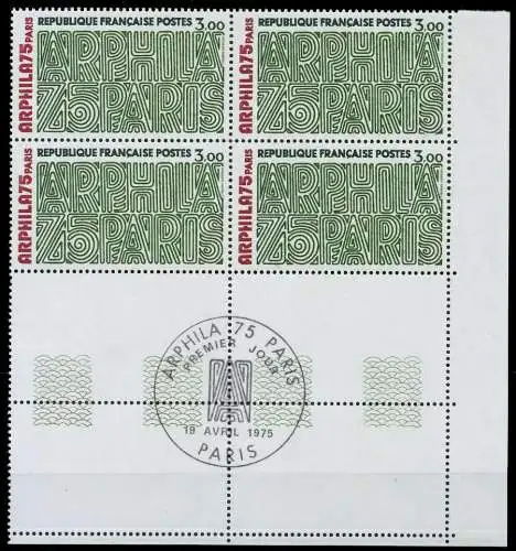 FRANKREICH 1975 Nr 1914L postfrisch VIERERBLOCK ECKE-UR 61EDC6