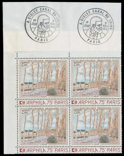 FRANKREICH 1974 Nr 1893Zf postfrisch VIERERBLOCK 61EDD6