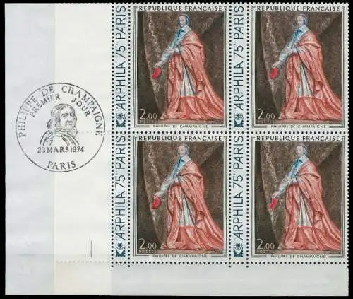 FRANKREICH 1974 Nr 1867ZF postfrisch VIERERBLOCK 61EDD2