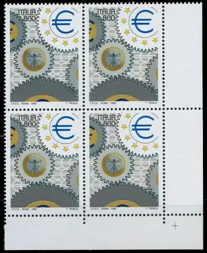 ITALIEN 1998 Nr 2603 postfrisch VIERERBLOCK ECKE-URE 61F2A2