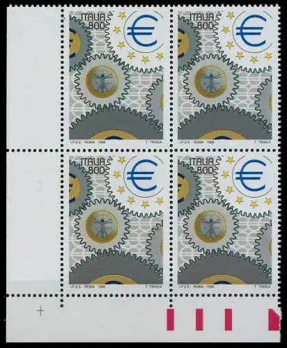 ITALIEN 1998 Nr 2603 postfrisch VIERERBLOCK ECKE-ULI 61F28E