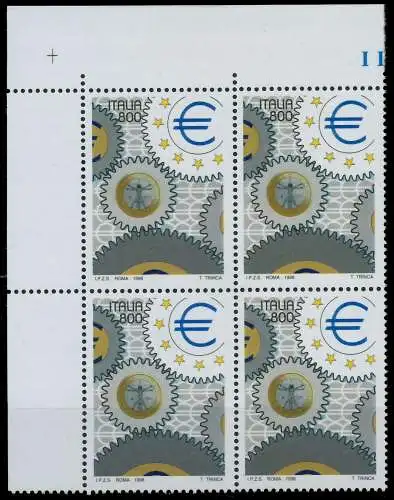 ITALIEN 1998 Nr 2603 postfrisch VIERERBLOCK ECKE-OLI 61F28A