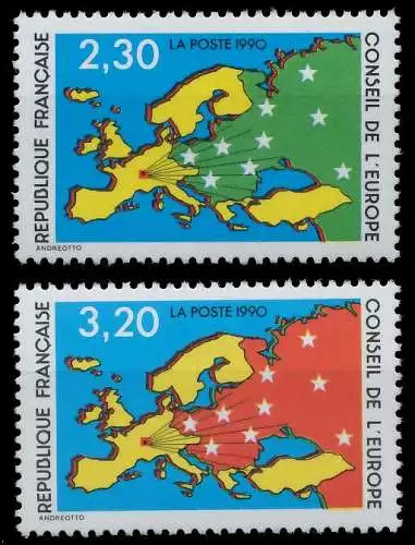 FRANKREICH DIENST EUROPARAT Nr 47-48 postfrisch S254C1E