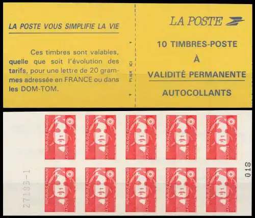 FRANKREICH MARKENHEFTCHEN Nr MH 2946BaI postfrisch S254CBA