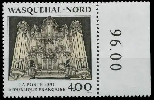 FRANKREICH 1991 Nr 2842 postfrisch ORA 6252E6