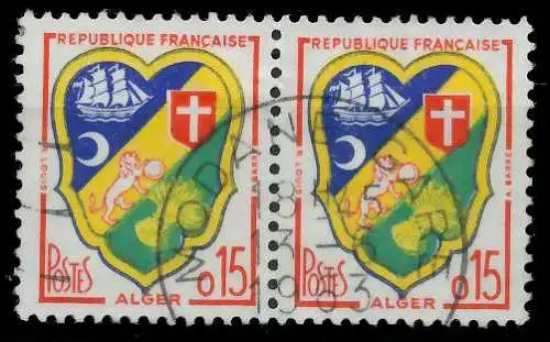 FRANKREICH 1960 Nr 1276 gestempelt WAAGR PAAR 6254D2