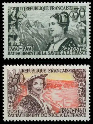 FRANKREICH 1960 Nr 1294-1295 postfrisch 62560A