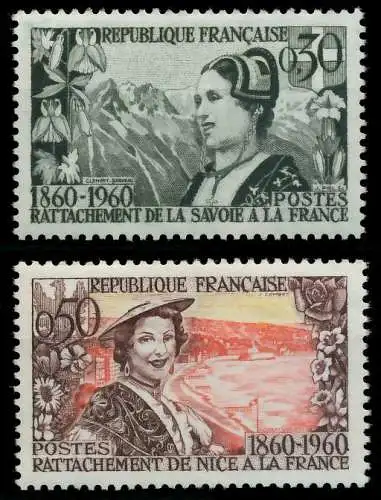 FRANKREICH 1960 Nr 1294-1295 postfrisch 625606