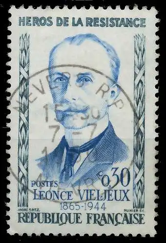 FRANKREICH 1960 Nr 1299 zentrisch gestempelt 62567A